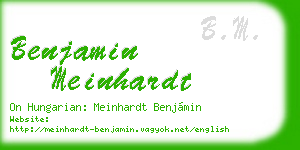 benjamin meinhardt business card